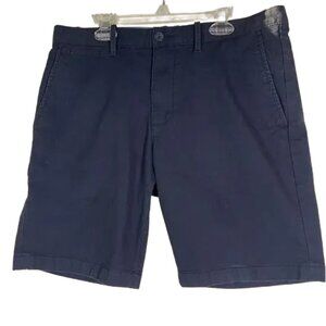 Men’s Original Penguin Chino Shorts Blue Flat Front Basic Casual 32